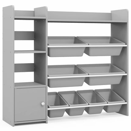 Children's 4-Tier Toy Organizer with 8 Bins, 2 Shelves