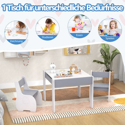 4-in-1 Kinder-Aktivitätstisch-Set mit Stauraum