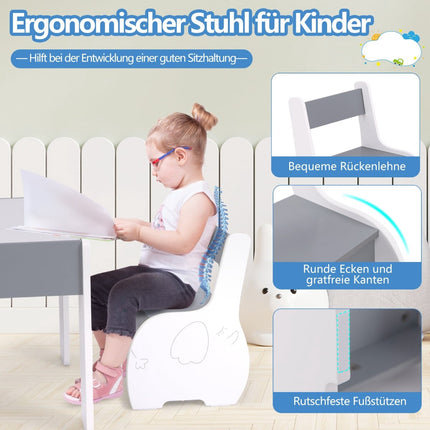 4-in-1 Kinder-Aktivitätstisch-Set mit Stauraum