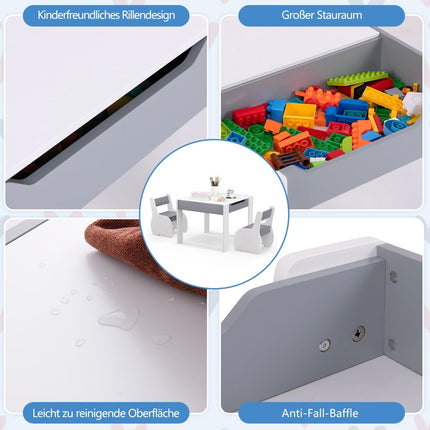 4-in-1 Kinder-Aktivitätstisch-Set mit Stauraum
