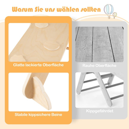 7-in-1 Kletterset für Kinder mit Rutsche und Rampe