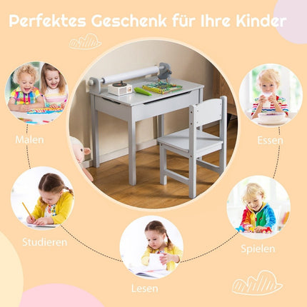 Kinder Aktivitätstisch- und Stuhl-Set mit Stauraum