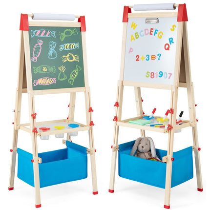 Kindermalstaffelei, verstellbar, mit Magnettafel und Whiteboard