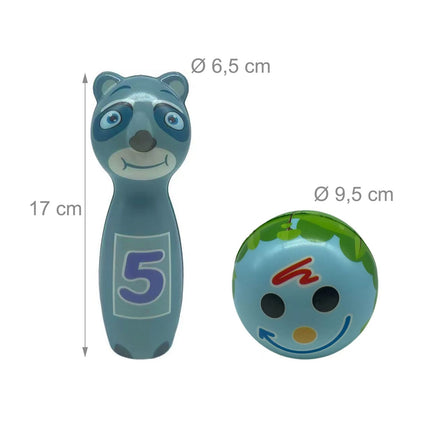 Children's Animal Bowling Set – 10 Pins, 2 Balls