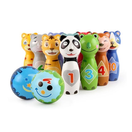Children's Animal Bowling Set – 10 Pins, 2 Balls