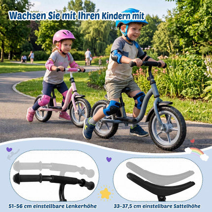 Children's Balance Bike, Adjustable, Lightweight, Blue
