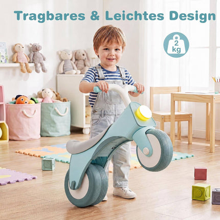 Children's Balance Bike, Blue, Lights & Music, Ages 2-5