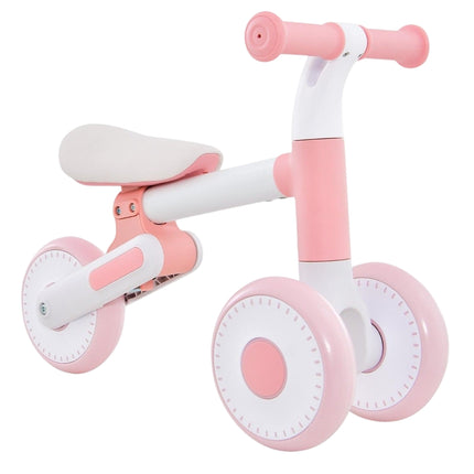 Kinderlaufrad mit verstellbarer Sitzhöhe &amp; faltbarem Design, Lauflernrad ab 1 Jahr, Rosa