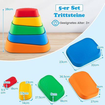 Children's Balance Stepping Stones, Non-Slip, 80kg Capacity