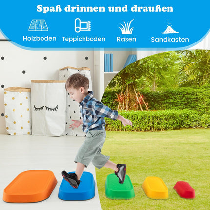 Children's Balance Stepping Stones, Non-Slip, 80kg Capacity
