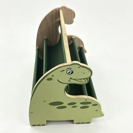 Children's Bookcase with 4 Fabric Pockets – Dino Design