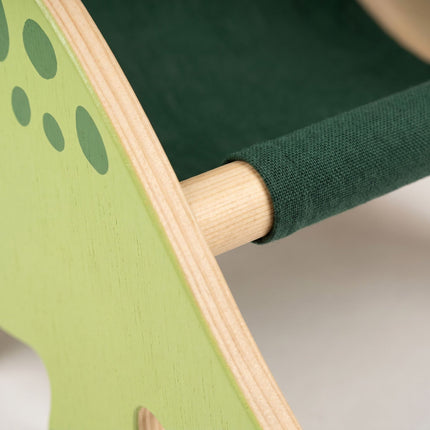 Children's Bookcase with 4 Fabric Pockets – Dino Design