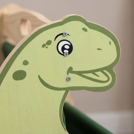 Children's Bookcase with 4 Fabric Pockets – Dino Design