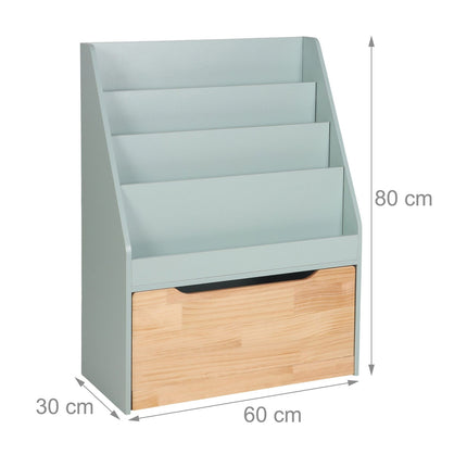 Children's Bookcase with Toy Storage Box
