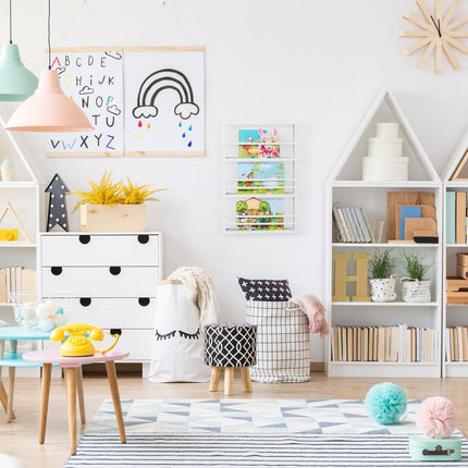 Kinderbücherregal mit 3 Ablagen, zur Wandmontage