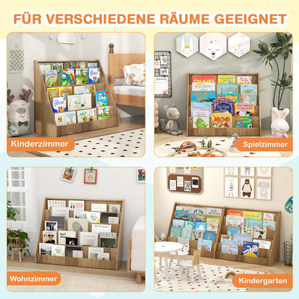 Bücherregal für Kinder mit 5 Fächern – Naturholz