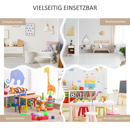 Kinderbücherregal mit Schublade, 3-stöckig, Weiß, 60x30x90 cm