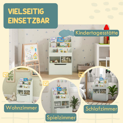 Children's Bookshelf with Drawer, 60 x 30 x 90 cm, Green