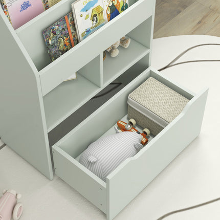 Children's Bookshelf with Drawer, 60 x 30 x 90 cm, Green