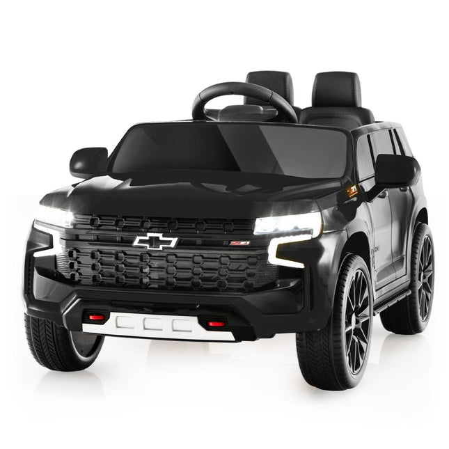 Kinder Chevrolet Elektroauto mit 2,4G Fernbedienung &amp; Federung &amp; Lichter &amp; Musik Kinderauto schwarz