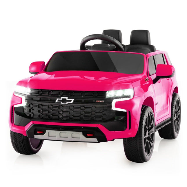 Kinder Chevrolet Elektroauto mit 2,4G Fernbedienung &amp; Federung &amp; Lichter &amp; Musik Kinderauto rosa