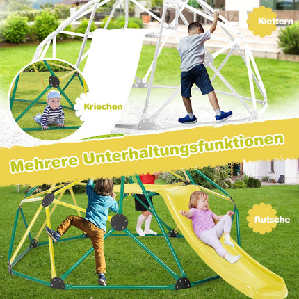 Kletterkuppel für Kinder mit Rutsche, 180 kg Tragkraft