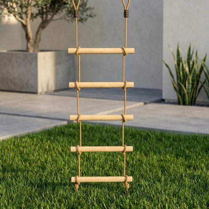 Children's Climbing Rope Set, 5 Wooden Rungs, 1.8m Rope