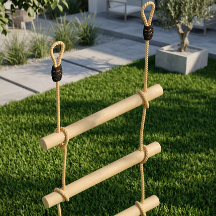 Children's Climbing Rope Set, 5 Wooden Rungs, 1.8m Rope