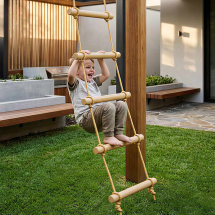 Children's Climbing Rope Set, 5 Wooden Rungs, 1.8m Rope