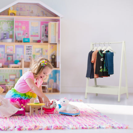 Kinderkleiderständer mit Ablagefach