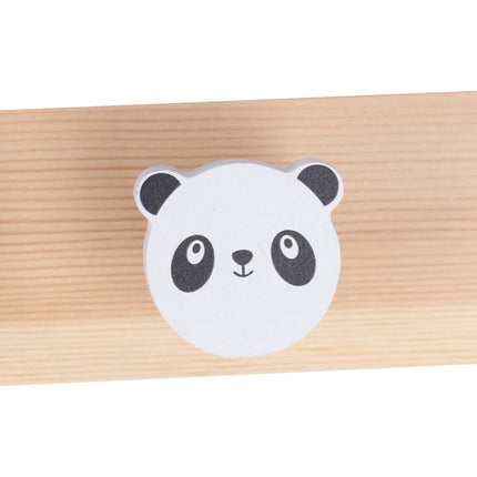 Children's Coat Rack with 4 Animal Hooks, Multicoloured