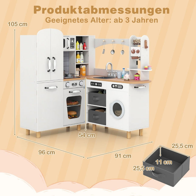 Kinder-Spielküche mit Kühlschrank und Waschmaschine