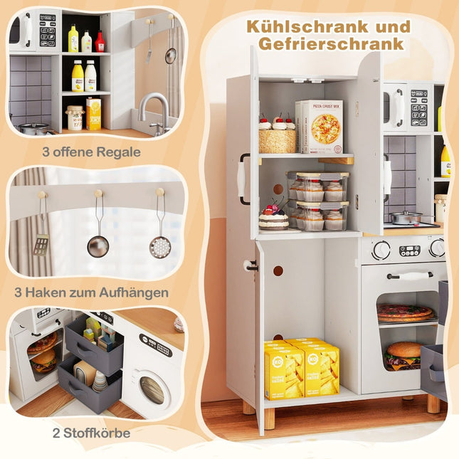Kinder-Spielküche mit Kühlschrank und Waschmaschine