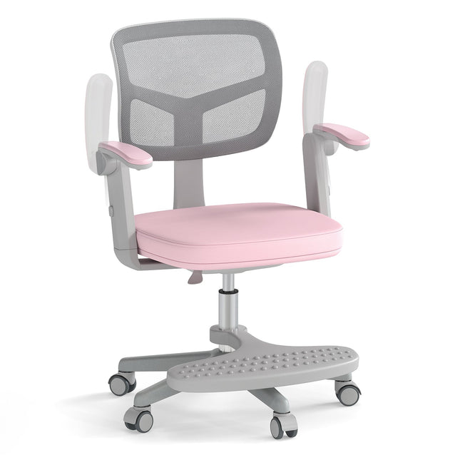 Kinder-Schreibtischstuhl, höhenverstellbar 41-52 cm, Rosa