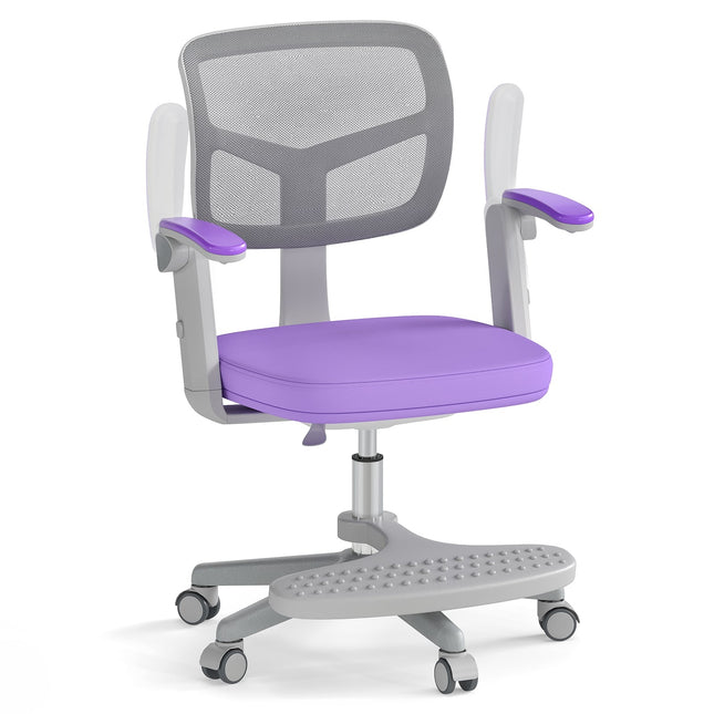 Kinder-Schreibtischstuhl, höhenverstellbar 41-52 cm, Lila