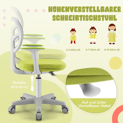 Kinder Schreibtischstuhl Kinder Computerstuhl mit verstellbarer Höhe Grün