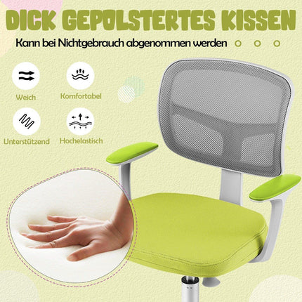 Kinder Schreibtischstuhl Kinder Computerstuhl mit verstellbarer Höhe Grün