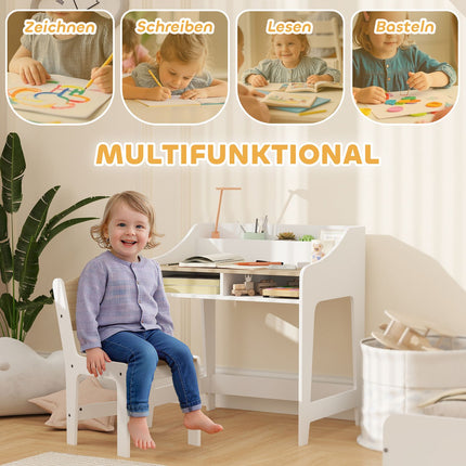 Kinderbureau en stoelset, ergonomisch, leeftijd 3-8