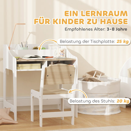 Kinderbureau en stoelset, ergonomisch, leeftijd 3-8