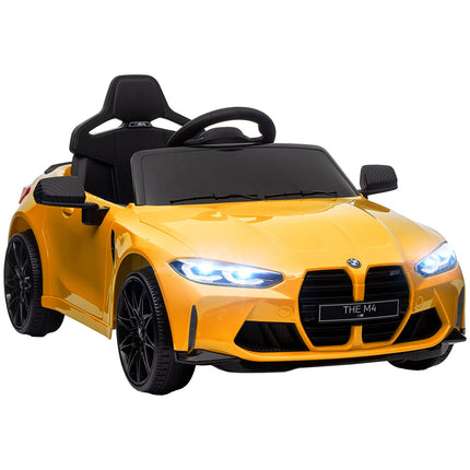 Elektroauto für Kinder mit Fernbedienung, MP3 & USB, gelb