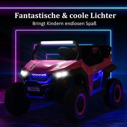 Children's Electric Off-Road Car with Remote, 2 Seats, Pink