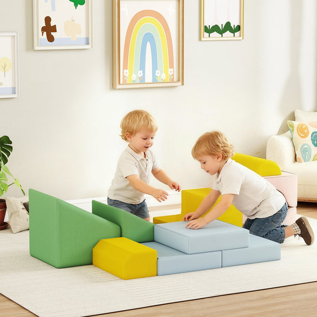 Kinderschaumstoffbausteine, 12-teilig, waschbarer Cord