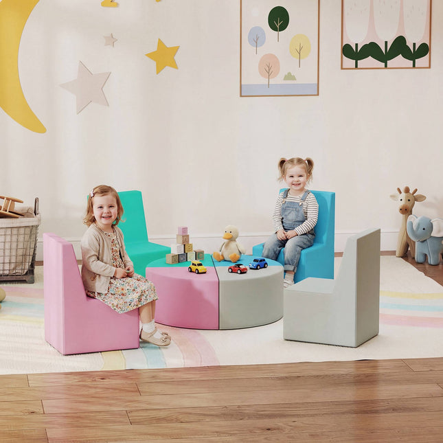 Kinder-Schaumstoff-Bausteine-Set, 8-teilig, mehrfarbig
