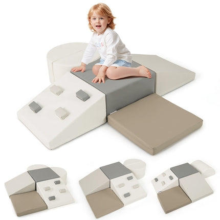 Children's Foam Climbing Blocks Set, 6-Piece, Indoor Play