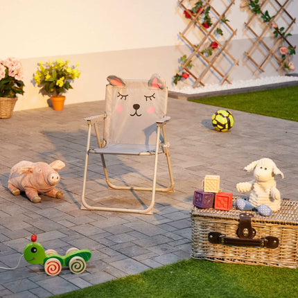 Children's Folding Camping Chair with Animal Motif
