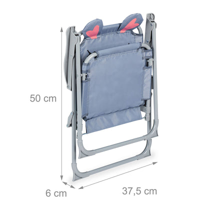 Children's Folding Camping Chair with Animal Motif