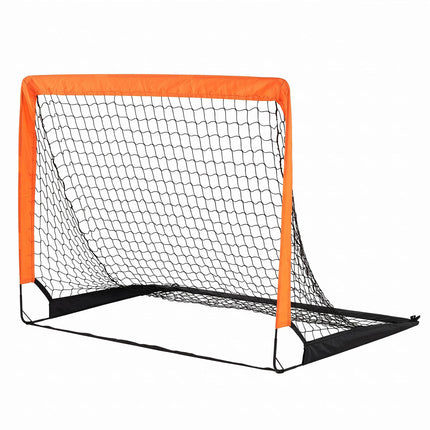 Children's Football Goals Set, Orange, 120x96 cm, Foldable