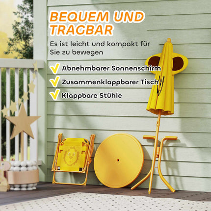 Kindergartenmöbel-Set, Löwen-Design, Gelb