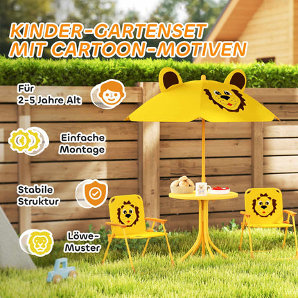 Kindergartenmöbel-Set, Löwen-Design, Gelb