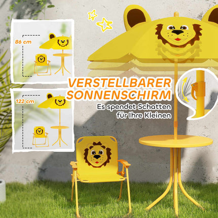 Kindergartenmöbel-Set, Löwen-Design, Gelb